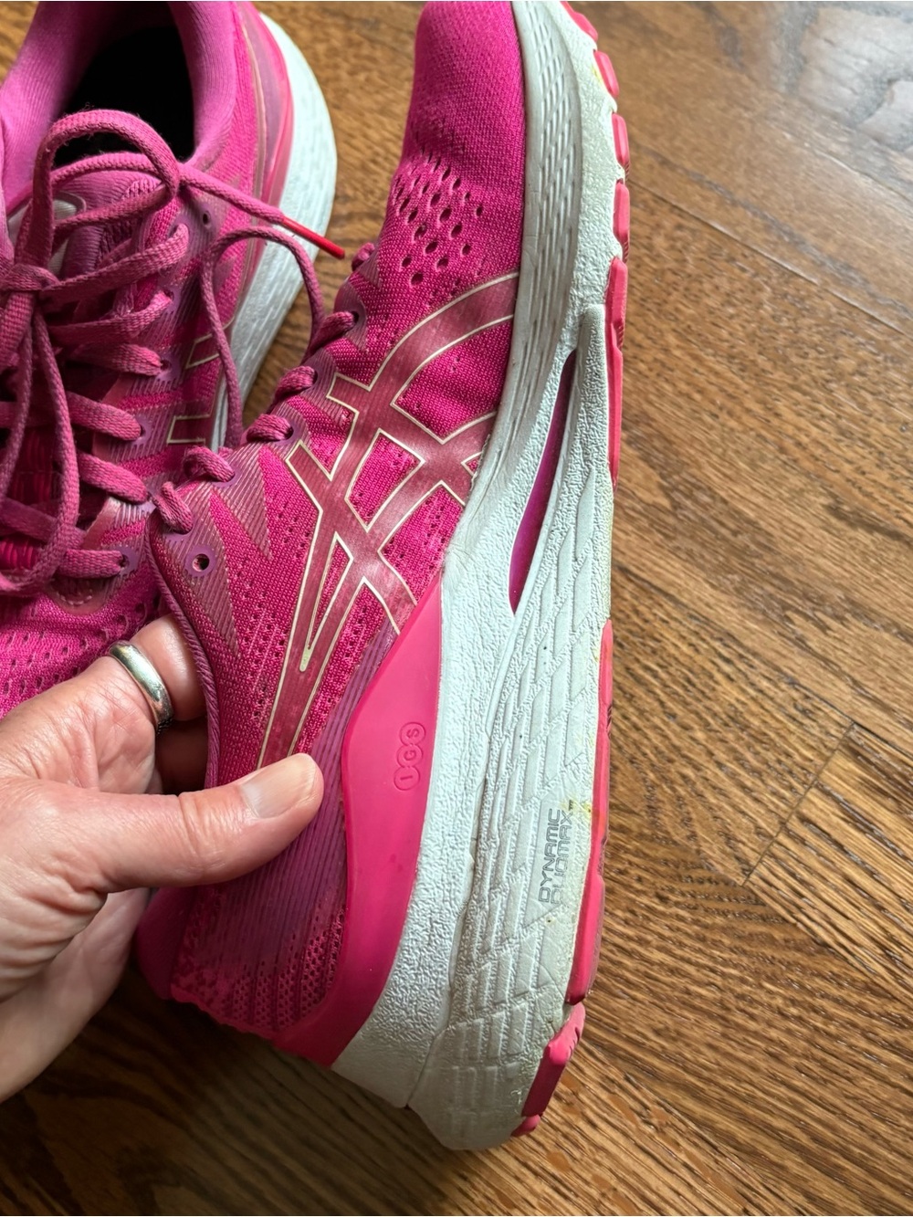 ASICS Women's GEL-Kayano 23 Hot Pink Running Sneakers - Picture 6 of 10